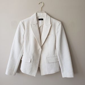 Theory White Textured Blazer